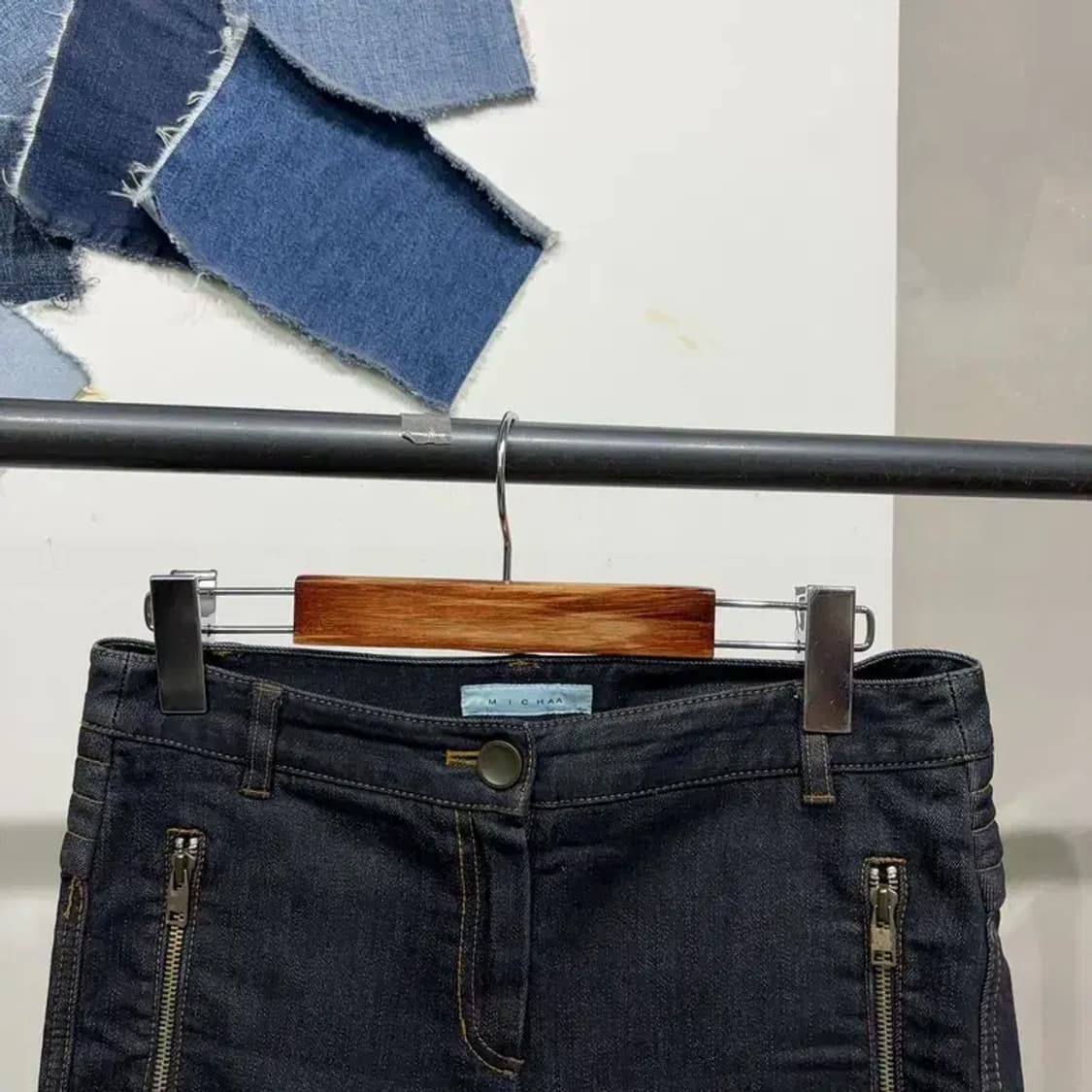 (26인치) 미샤 여성 캐주얼 9부 진청바지 데님팬츠 상품이미지2