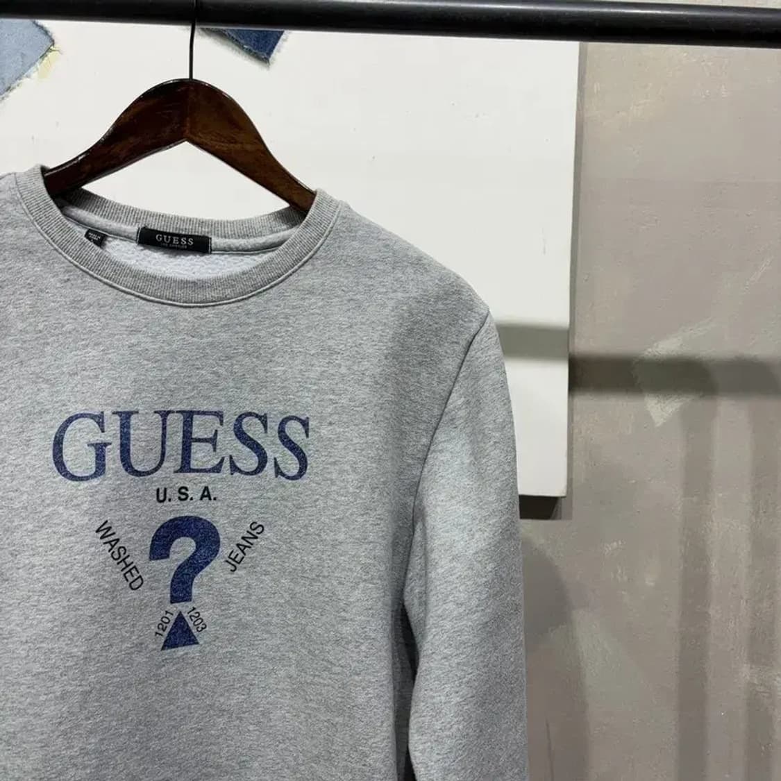 (95) 게스 캐주얼 프린팅 기모 맨투맨 긴팔 티 상품이미지3