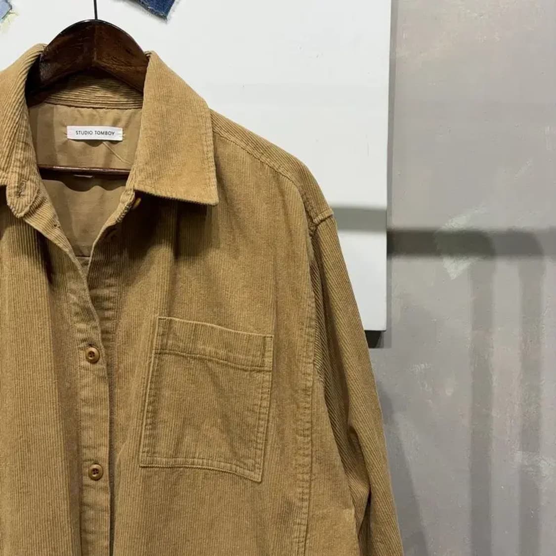 (F) 스튜디오톰보이 여성 캐주얼 골덴 코듀로이 셔츠 자켓 상품이미지3