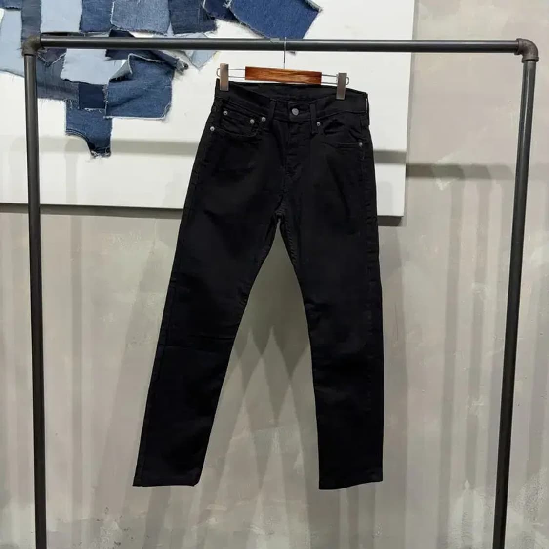 (28인치) 리바이스 502 스트릿 스판 흑청바지 블랙진 상품이미지1