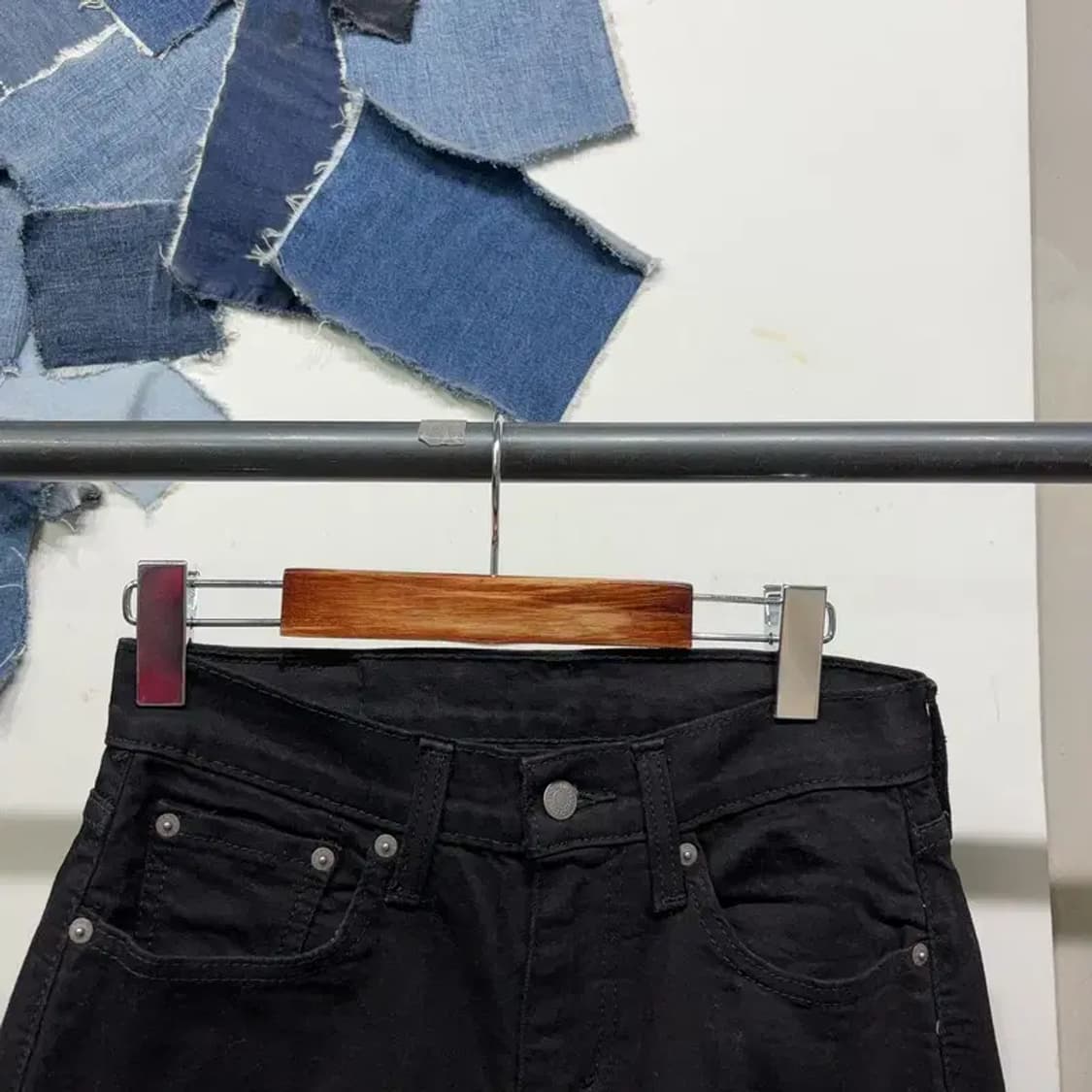 (28인치) 리바이스 502 스트릿 스판 흑청바지 블랙진 상품이미지2