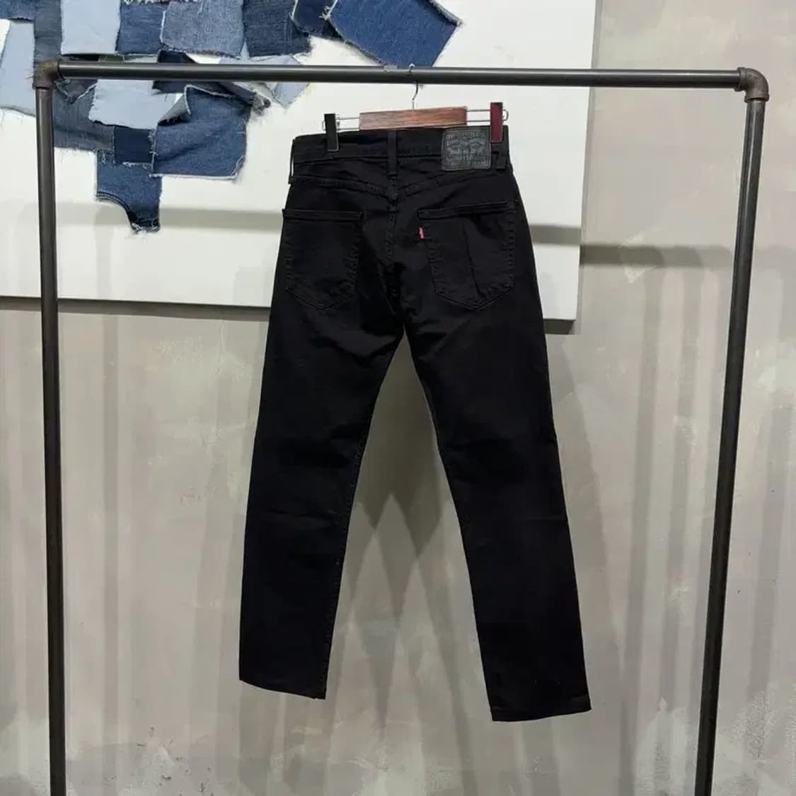 (28인치) 리바이스 502 스트릿 스판 흑청바지 블랙진 상품이미지3