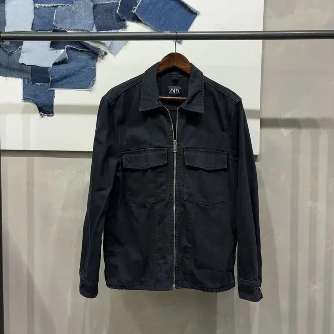 (100) 자라 ZARA 캐주얼 투웨이 투포켓 데님 자켓 상품이미지1