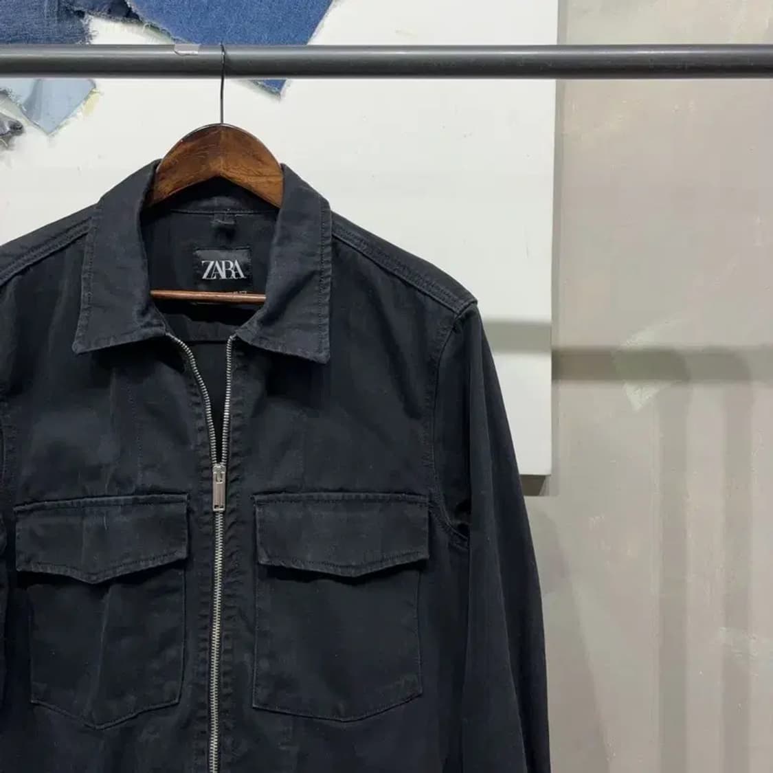 (100) 자라 ZARA 캐주얼 투웨이 투포켓 데님 자켓 상품이미지3