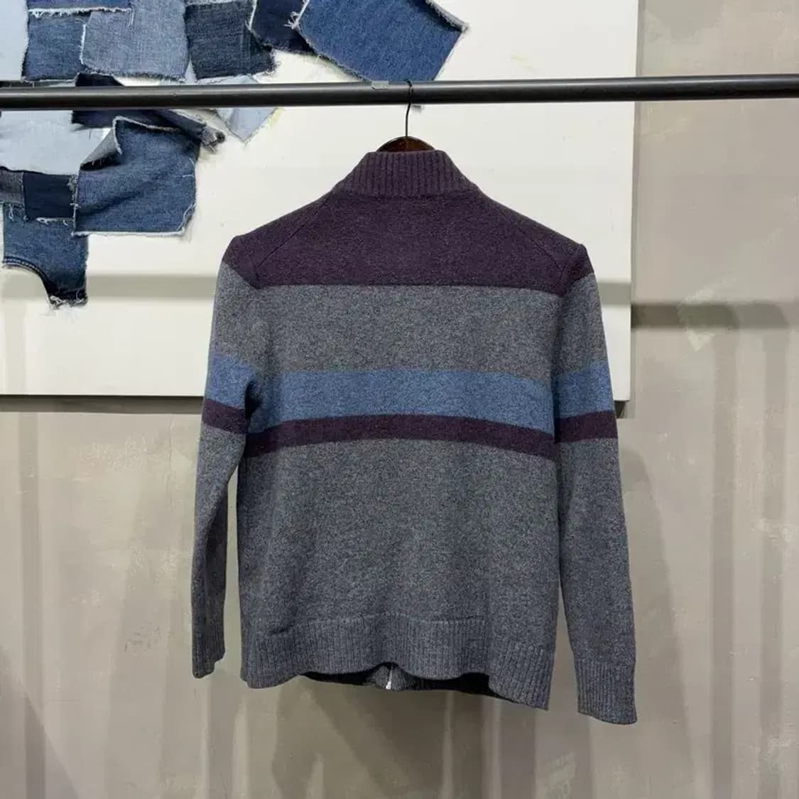 (90) 닥스 여성 캐주얼 배색 니트 집업 자켓 상품이미지4