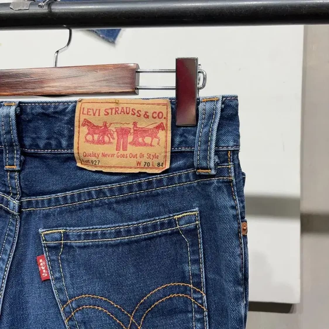 (28인치) 리바이스 927 캐주얼 워싱 진청바지 데님팬츠 상품이미지4
