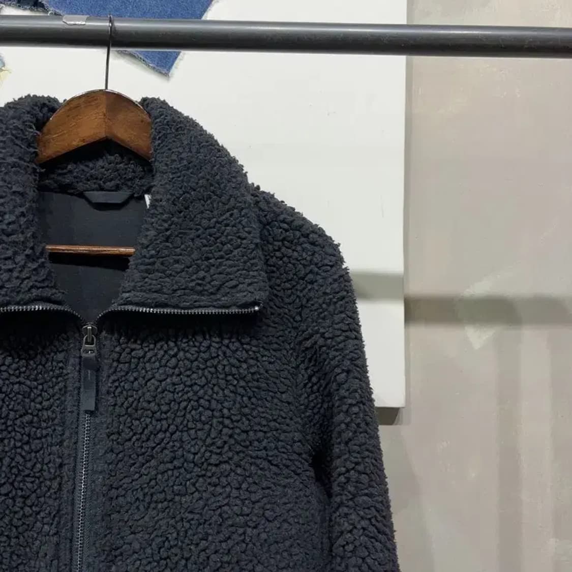 (95) 유니클로U 여성 캐주얼 양털 뽀글이 카라 후리스 자켓 상품이미지3