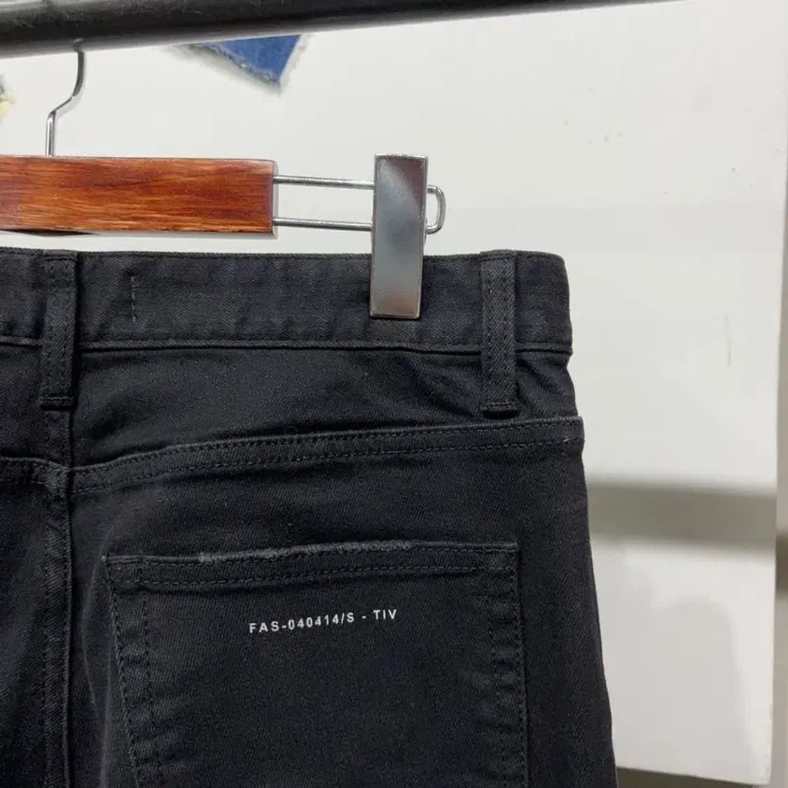 (31인치) 페이탈리즘 캐주얼 스판 흑청바지 블랙진 상품이미지4