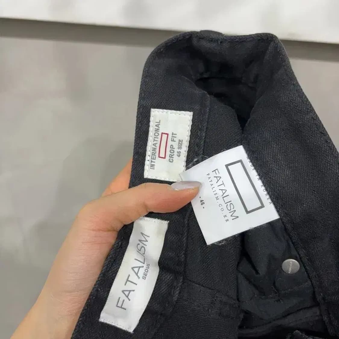 (31인치) 페이탈리즘 캐주얼 스판 흑청바지 블랙진 상품이미지5