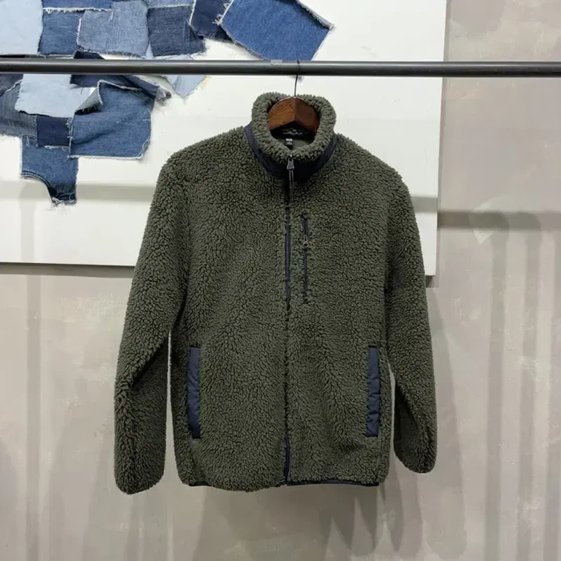 (90) 유니클로 캐주얼 양털 뽀글이 후리스 자켓 상품이미지1
