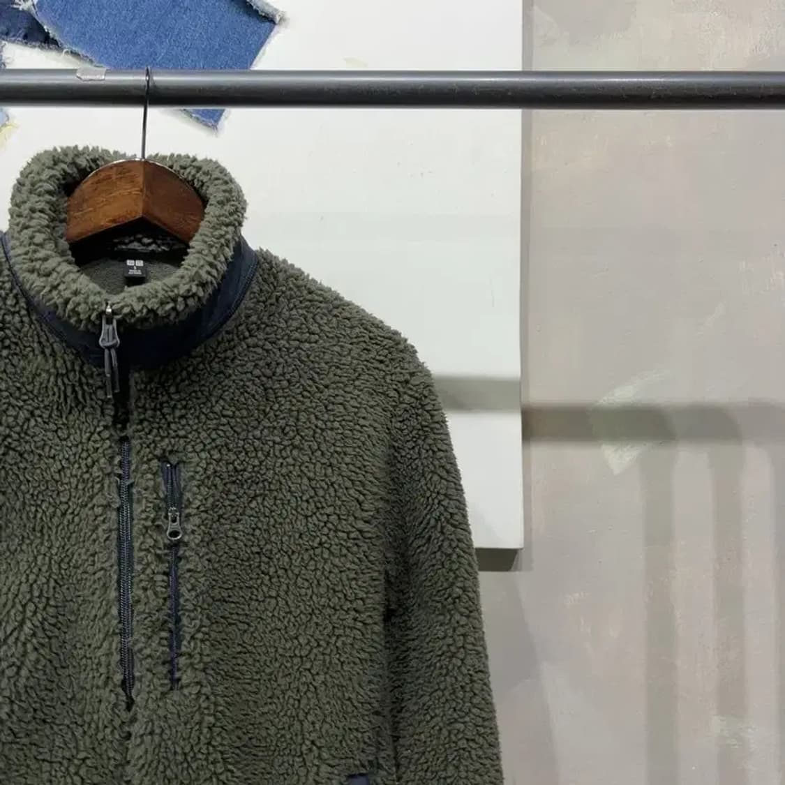 (90) 유니클로 캐주얼 양털 뽀글이 후리스 자켓 상품이미지3
