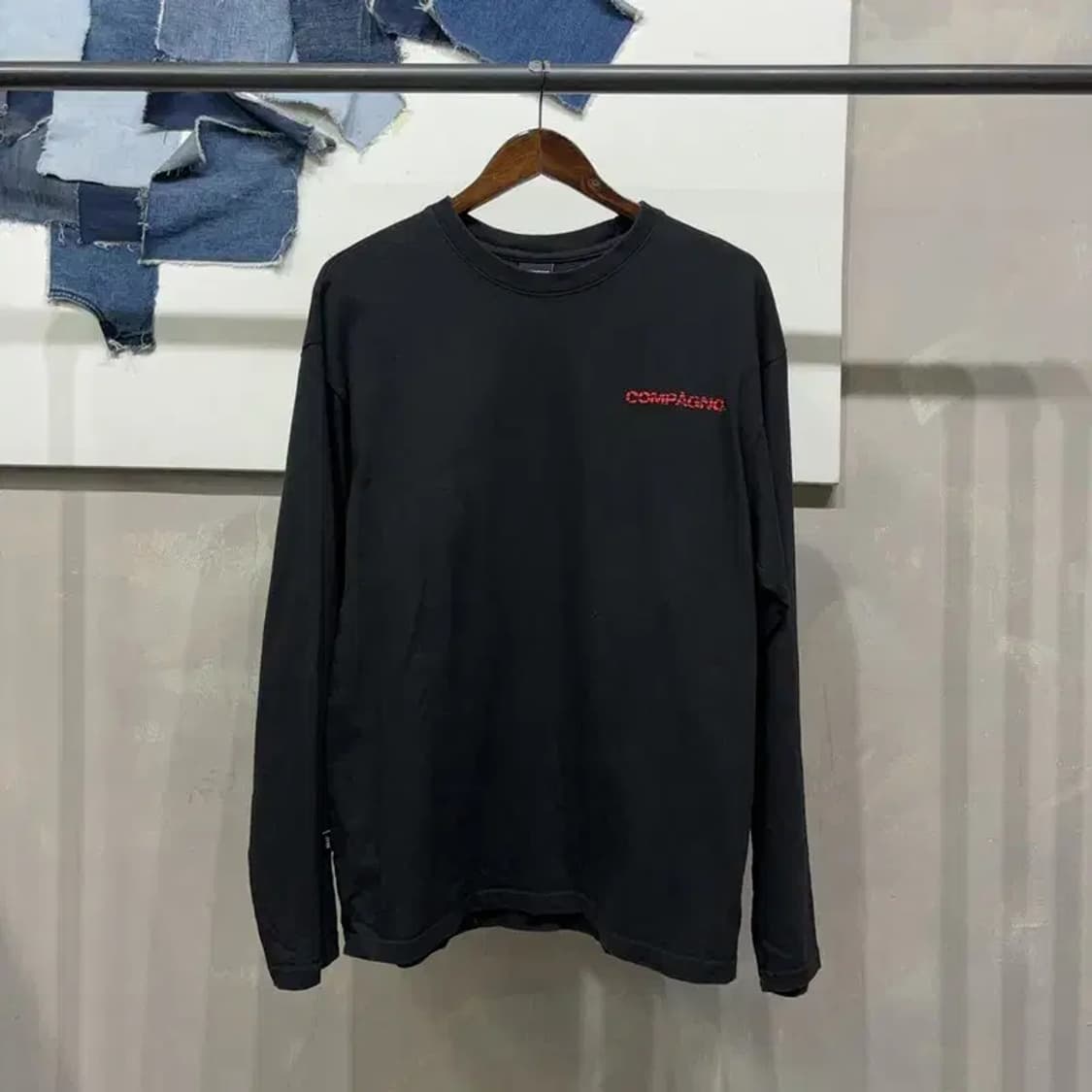 (100) 꼼파뇨 스트릿 캐주얼 프린팅 긴팔 티 상품이미지1