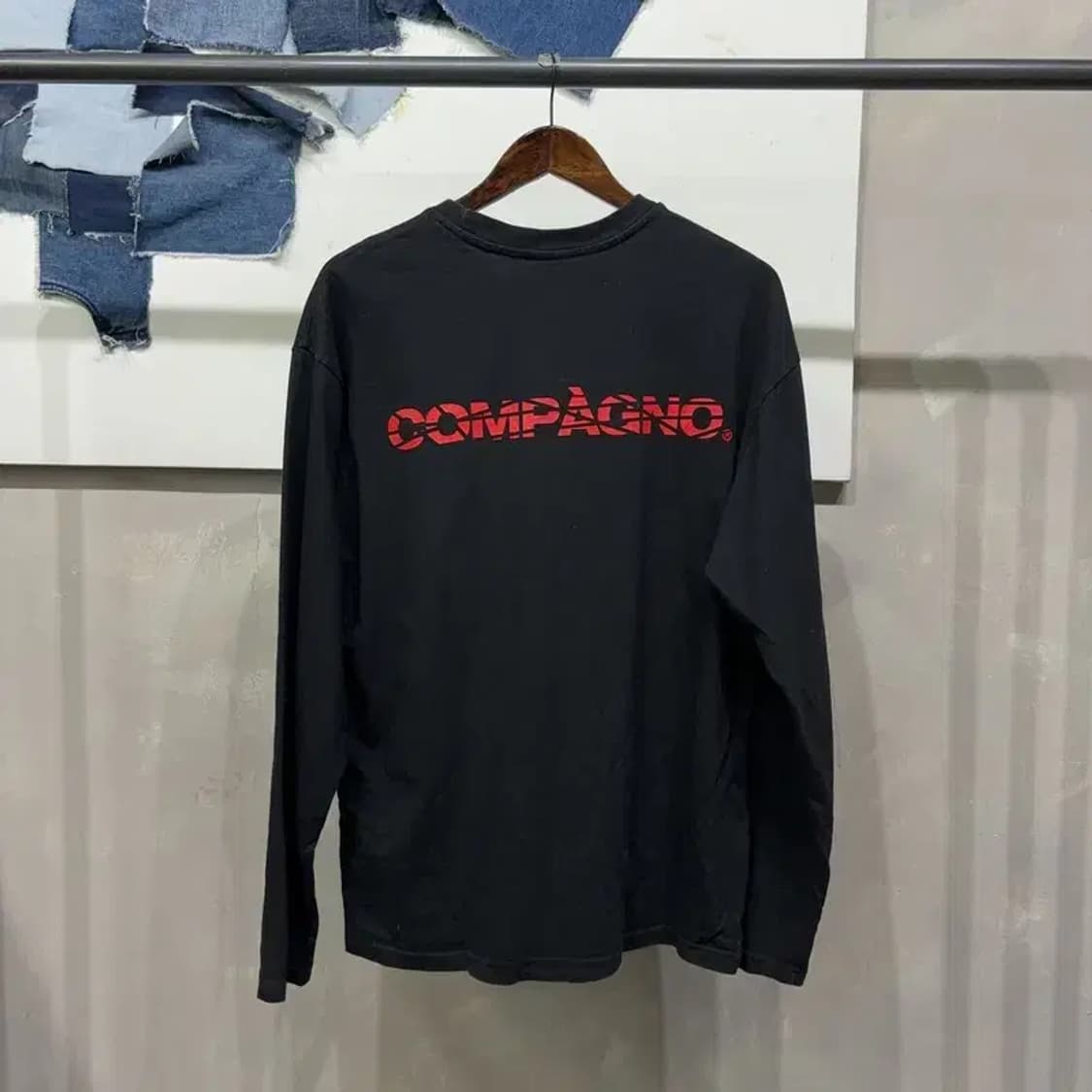 (100) 꼼파뇨 스트릿 캐주얼 프린팅 긴팔 티 상품이미지4