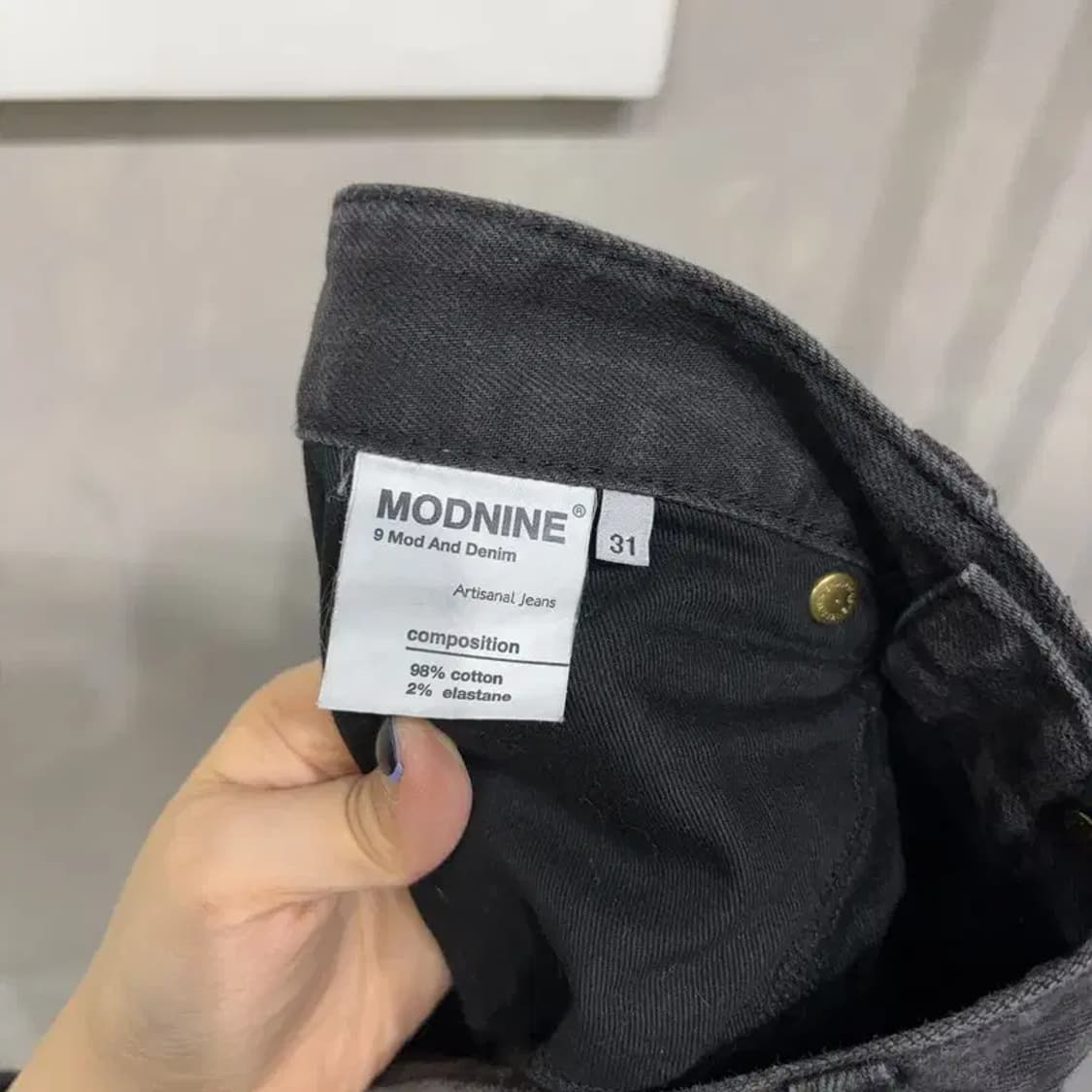 (31인치) 모드나인 캐주얼 스판 흑청바지 블랙진 데님팬츠 상품이미지6