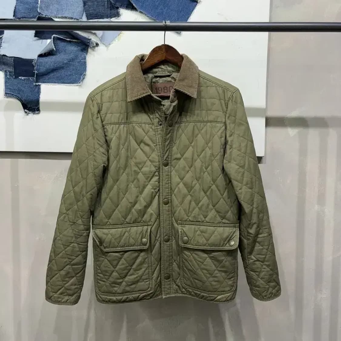 (100) 스파오 1980 밀리터리 캐주얼 퀼팅 깔깔이 패딩자켓 상품이미지1