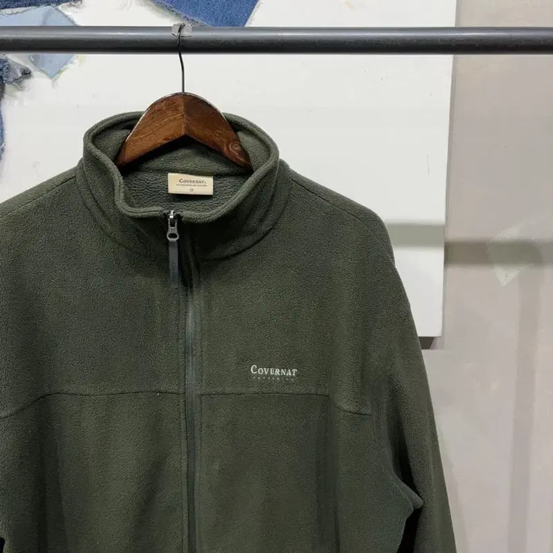 (100) 커버낫 스트릿 캐주얼 자수 후리스 집업 자켓 상품이미지3