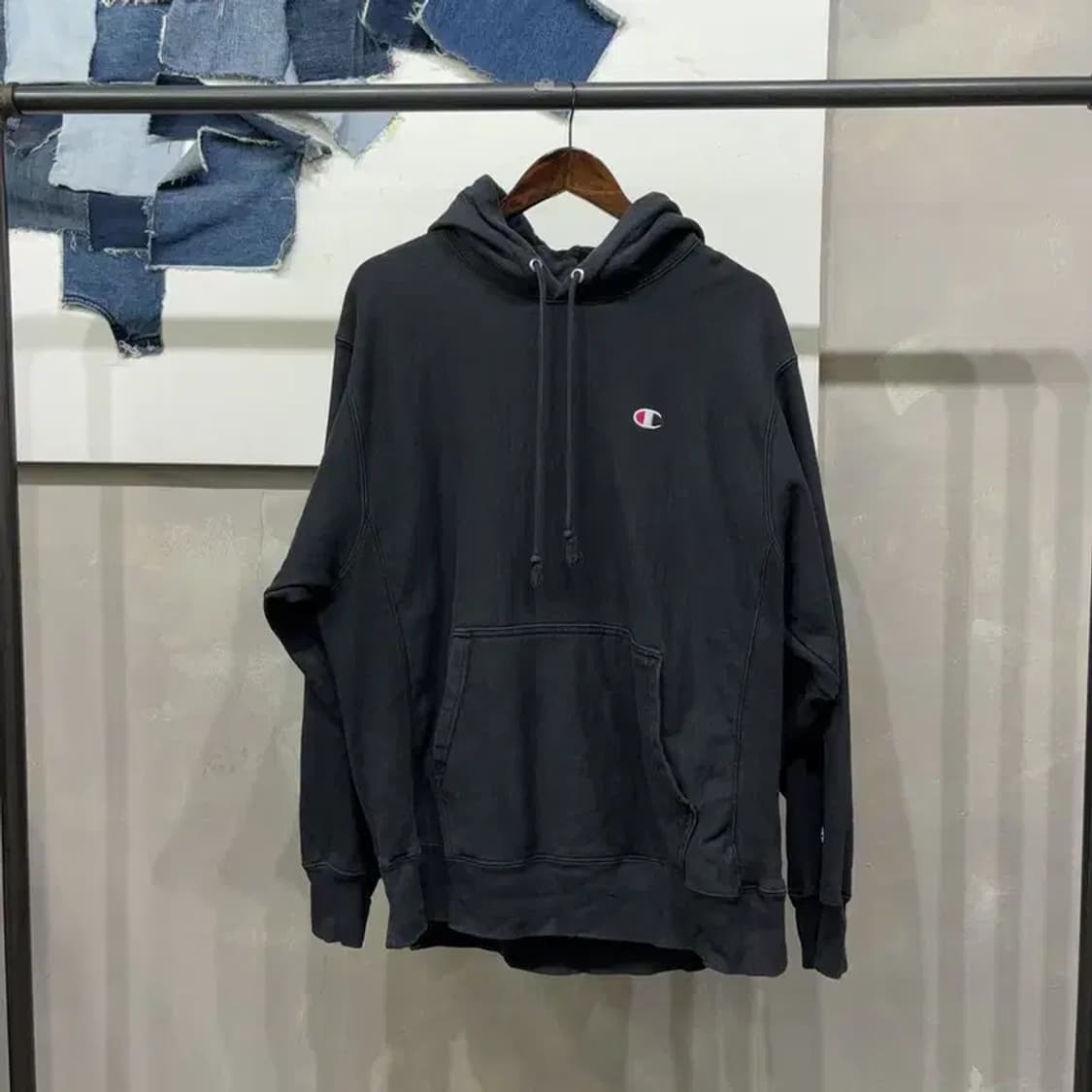 (110) 챔피온 스트릿 캐주얼 리버스위브 자수 기모 후드티 상품이미지1