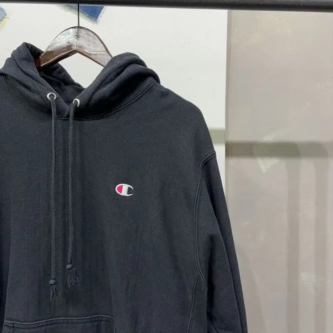 (110) 챔피온 스트릿 캐주얼 리버스위브 자수 기모 후드티 상품이미지3
