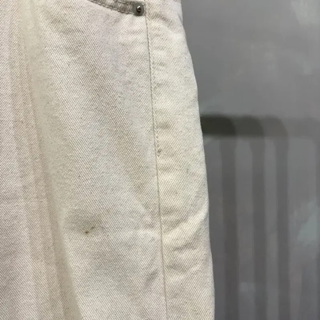 (33인치) 브랜디드 캐주얼 스트릿 크림진 데님팬츠 상품이미지6