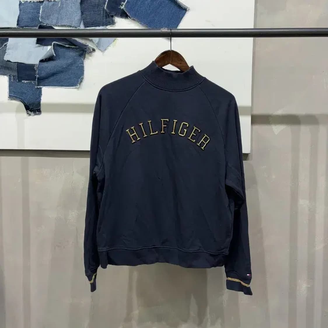 (95) 타미힐피거 여성 하이넥 목폴라 맨투맨 긴팔 티 상품이미지1