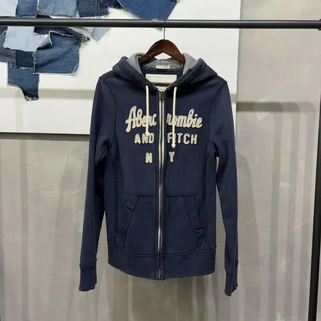 (100) 아베크롬비 Y2K 캐주얼 자수 기모 후드집업 자켓 상품이미지1