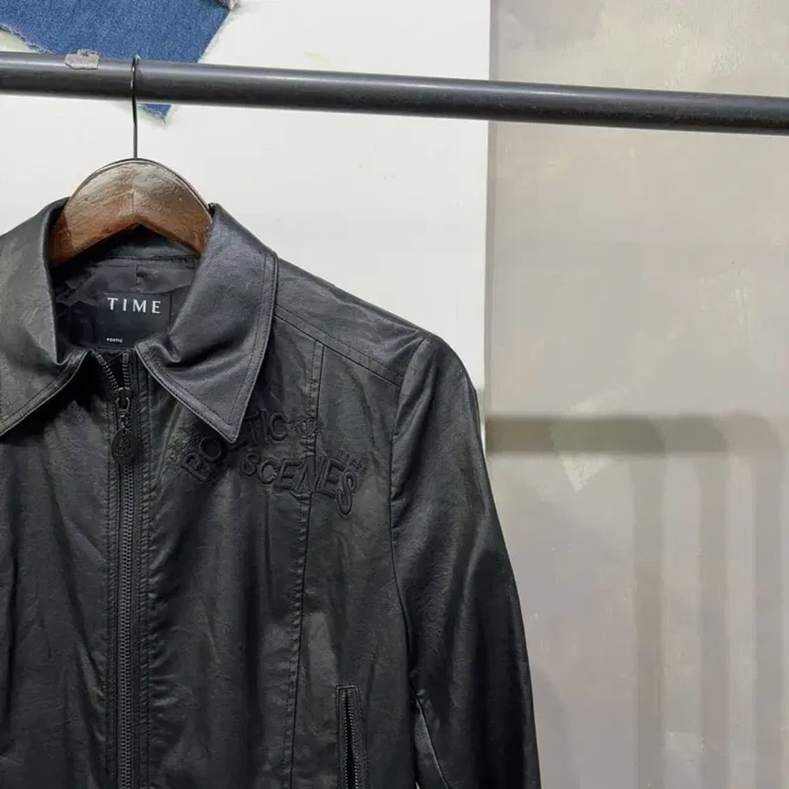 (85) 타임 여성 한섬 캐주얼 페이크래더 라이더 가죽자켓 상품이미지3