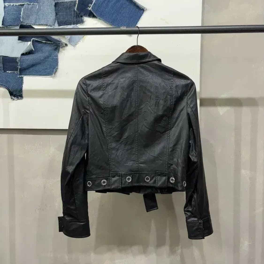 (85) 타임 여성 한섬 캐주얼 페이크래더 라이더 가죽자켓 상품이미지4