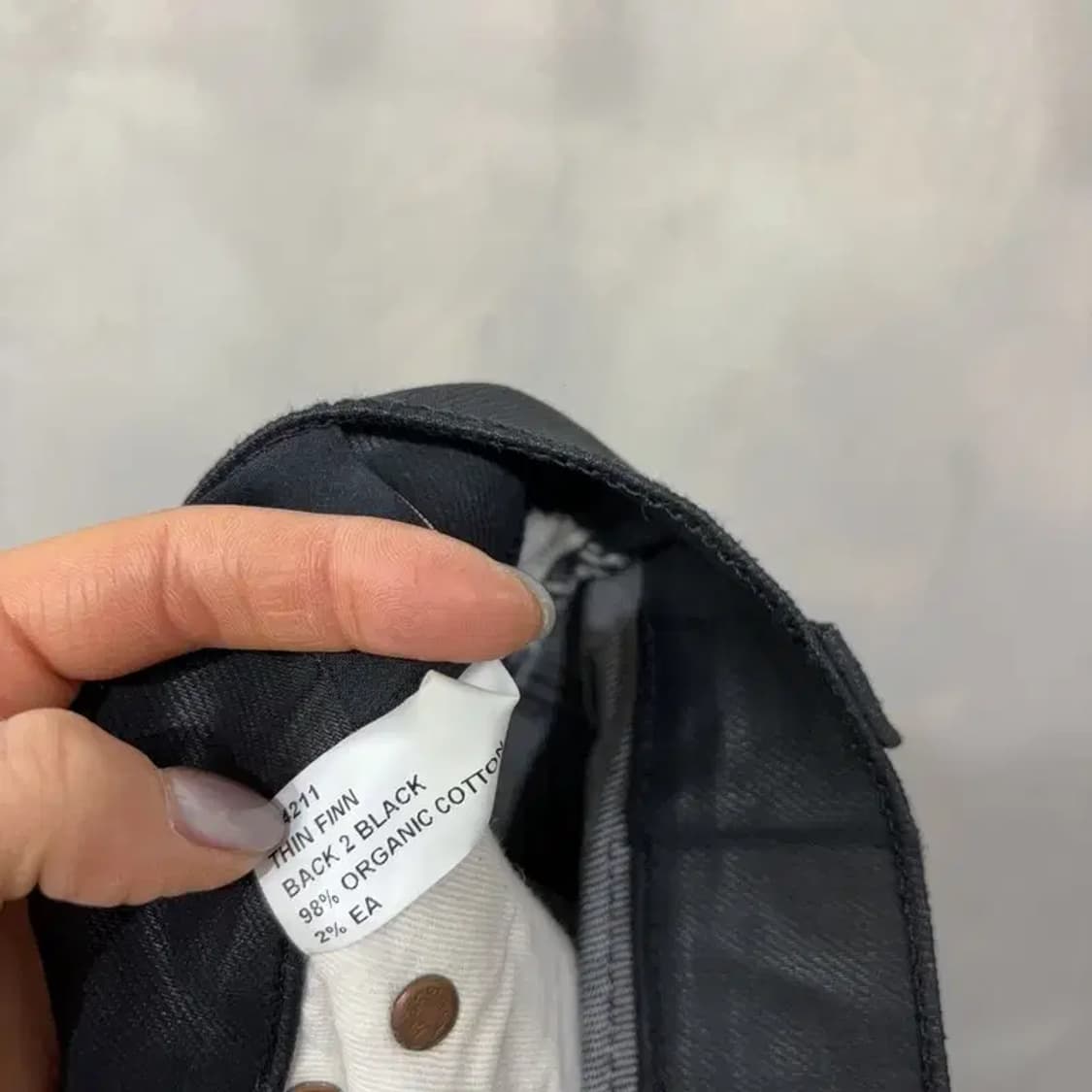 (33인치) 누디진 캐주얼 스판 코팅 블랙진 흑청바지 데님팬츠 상품이미지6