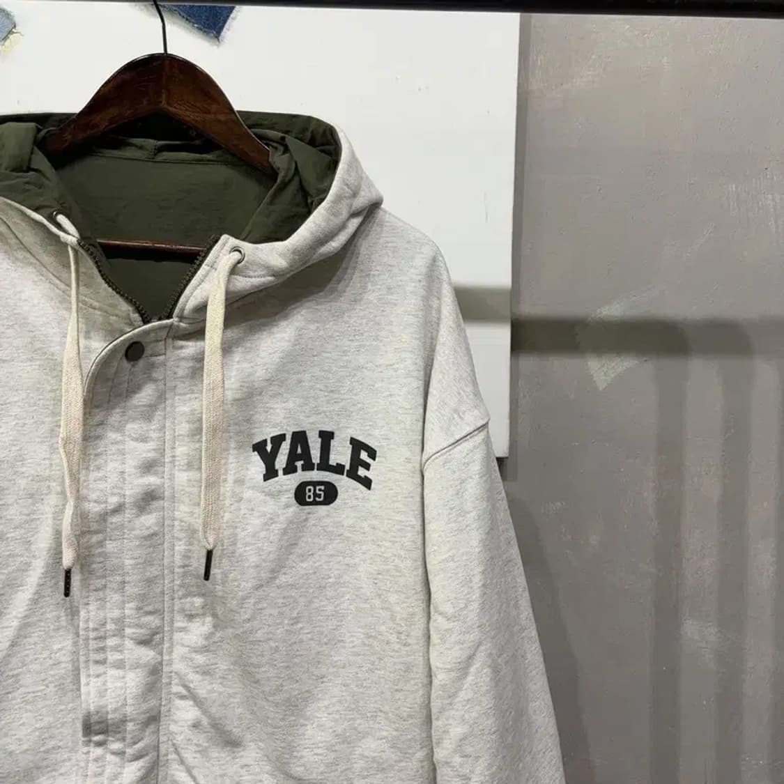 (100) 예일 스트릿 캐주얼 리버시블 바람막이 후드집업 자켓 상품이미지2
