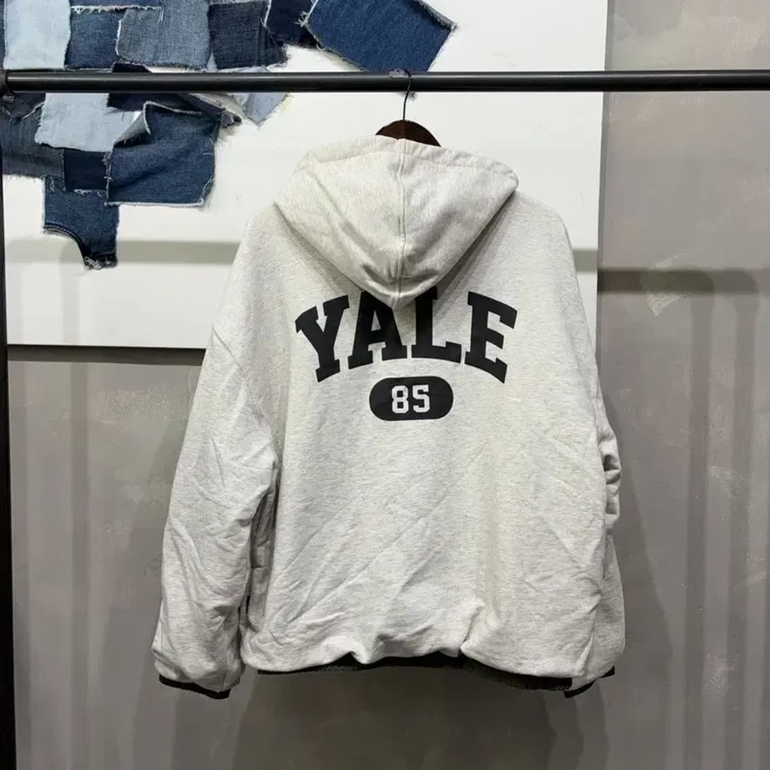 (100) 예일 스트릿 캐주얼 리버시블 바람막이 후드집업 자켓 상품이미지3