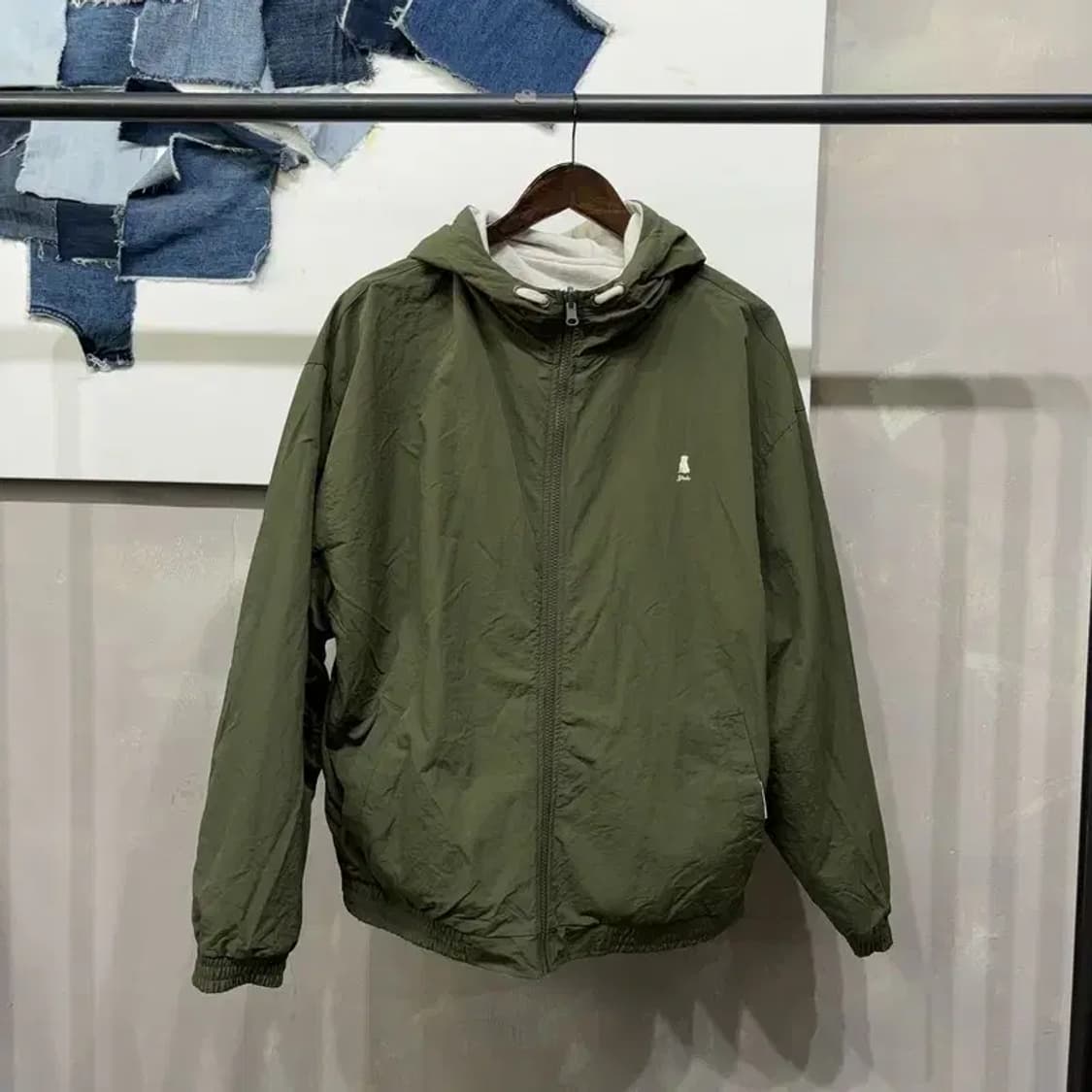 (100) 예일 스트릿 캐주얼 리버시블 바람막이 후드집업 자켓 상품이미지6