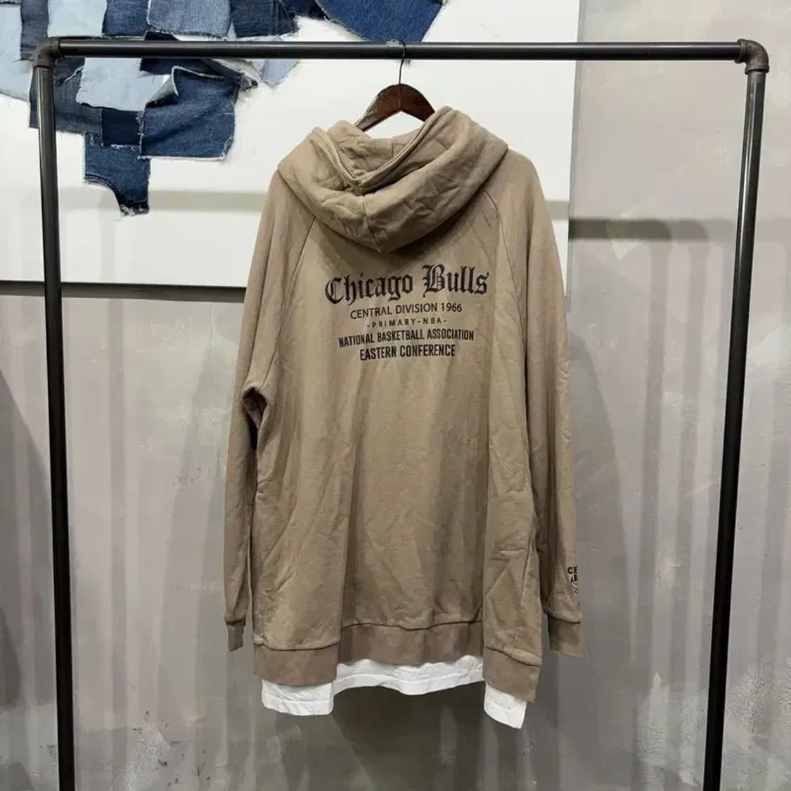 (빅사이즈) NBA 농구 스트릿 반집업 기모 백프린팅 후드티 상품이미지4