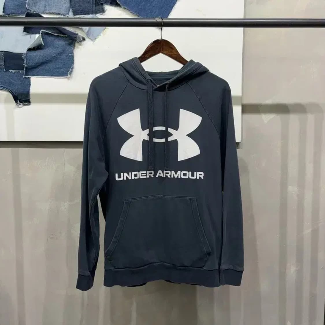 (95) 언더아머 헬스 캐주얼 기모 빅프린팅 후드티 상품이미지1