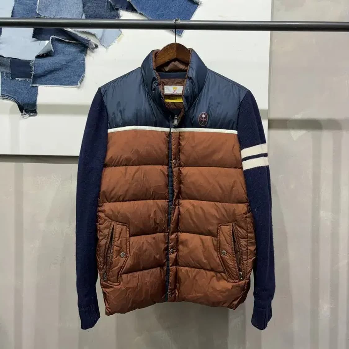 (100) 까스텔바작 골프 캐주얼 덕다운 오리털 니트 패딩 자켓 상품이미지1