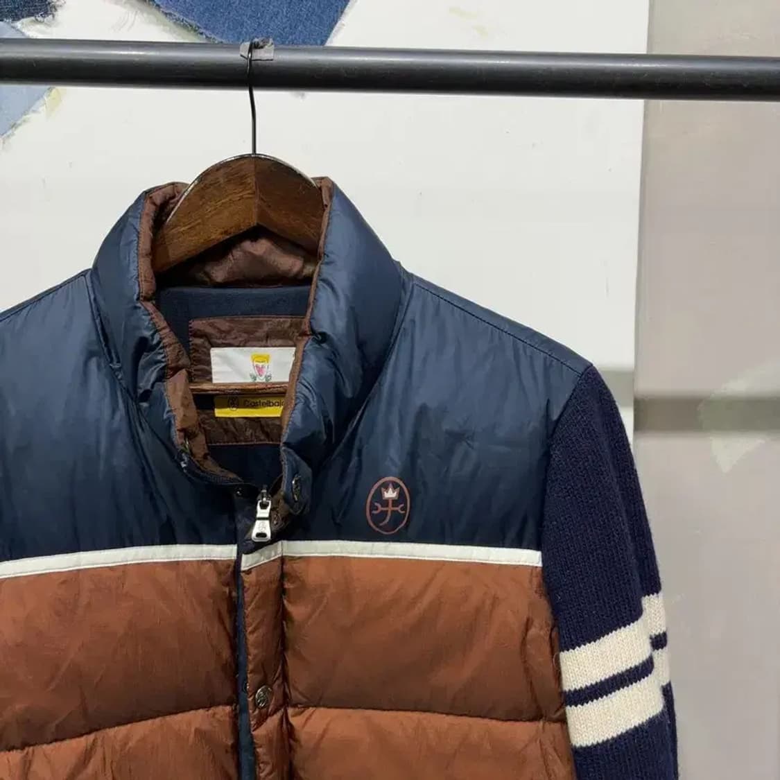 (100) 까스텔바작 골프 캐주얼 덕다운 오리털 니트 패딩 자켓 상품이미지3