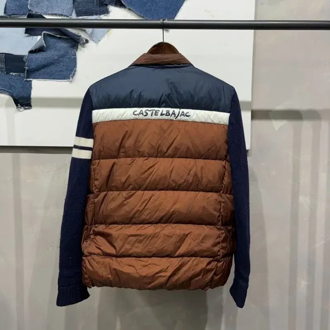 (100) 까스텔바작 골프 캐주얼 덕다운 오리털 니트 패딩 자켓 상품이미지4