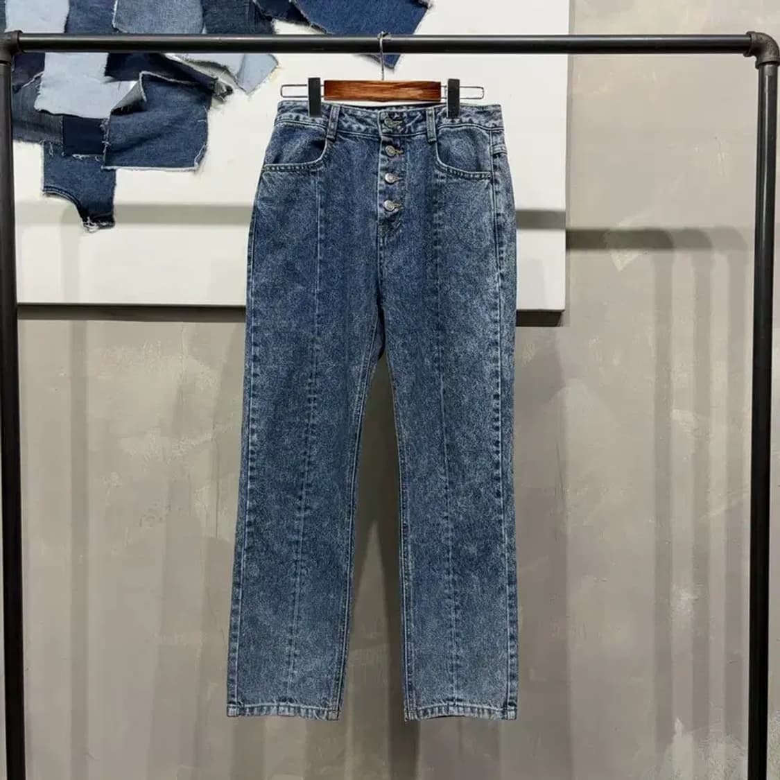 (26인치) SJYP 여성 한섬 워싱 데님팬츠 청바지 상품이미지1