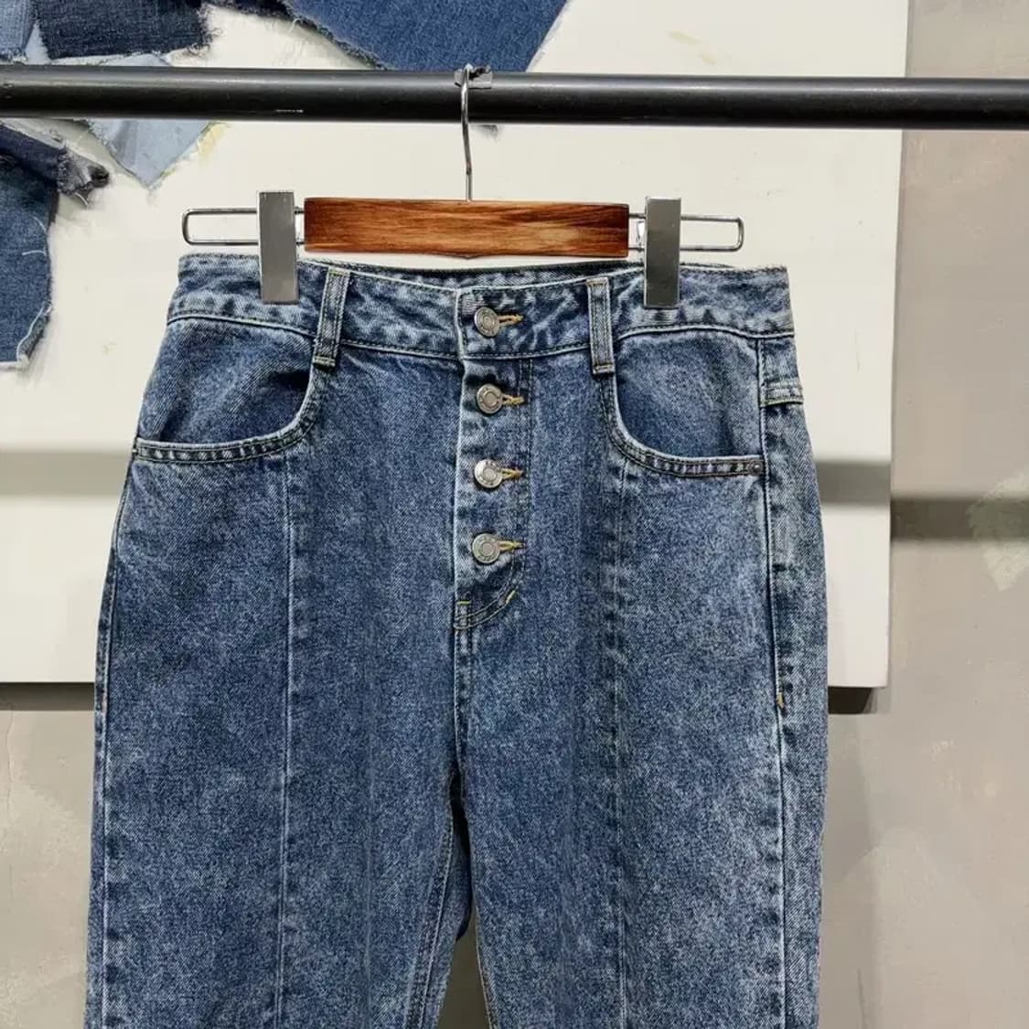 (26인치) SJYP 여성 한섬 워싱 데님팬츠 청바지 상품이미지2