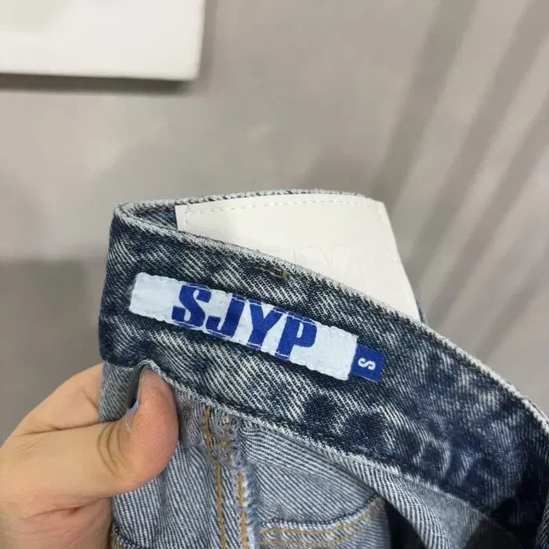 (26인치) SJYP 여성 한섬 워싱 데님팬츠 청바지 상품이미지5