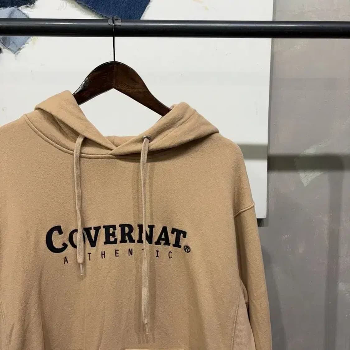 (105) 커버낫 스트릿 캐주얼 로고 자수 후드티 상품이미지3