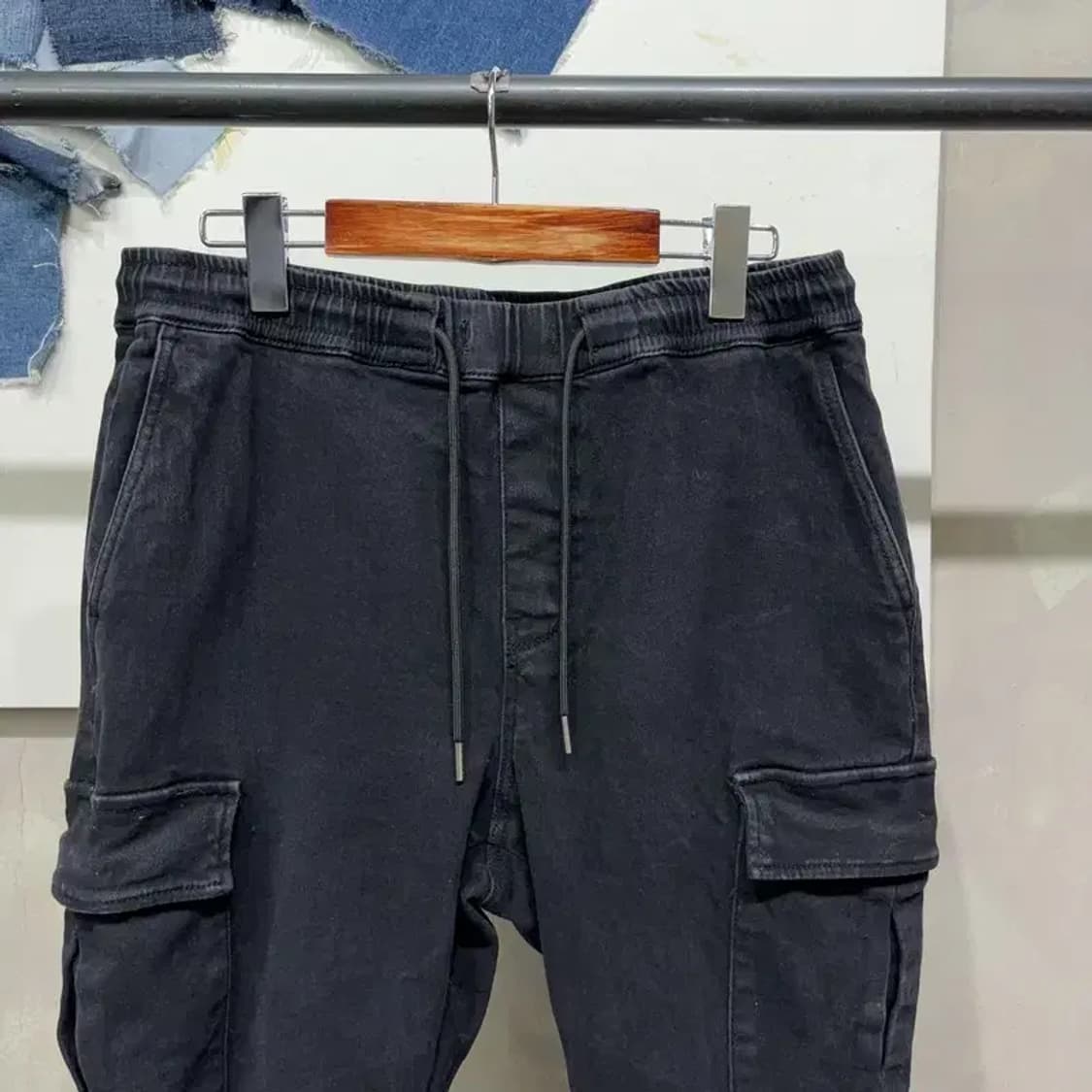 (32~34인치) 카이아크만 스트릿 캐주얼 밴딩 카고팬츠 바지 상품이미지2