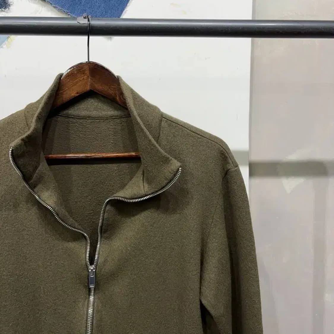 (90) 코스 COS 여성 울 비스코스 투웨이 집업 저지 자켓 상품이미지3