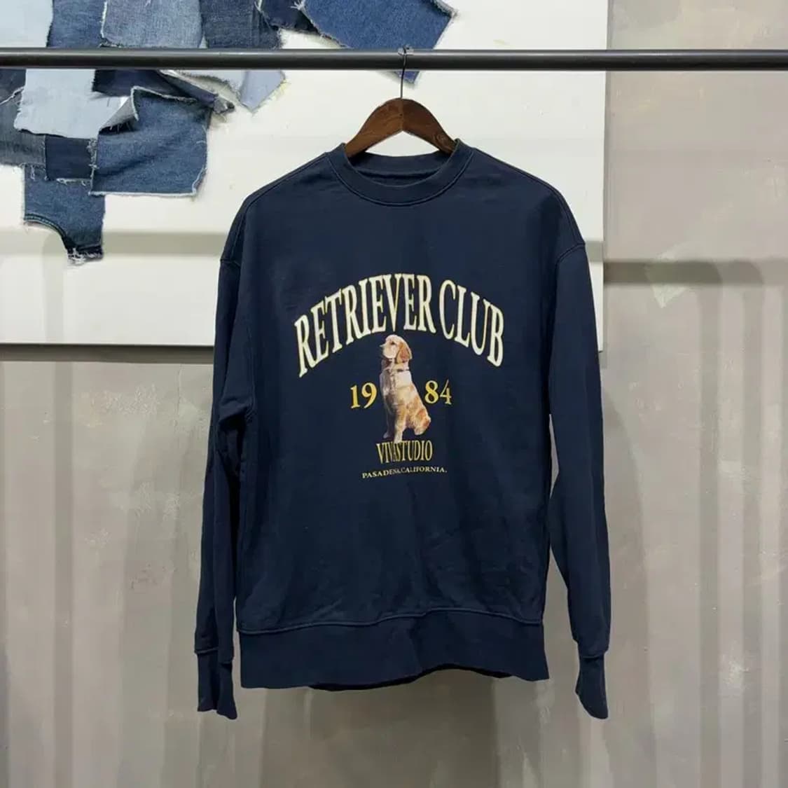 (100) 비바스튜디오 스트릿 캐주얼 빅프린팅 맨투맨 긴팔 티 상품이미지1