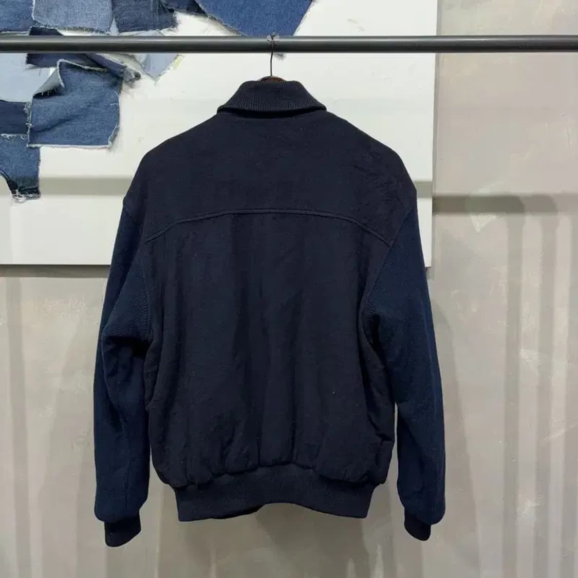 (100) 라코스테 서광 올드스쿨 울 케이블 니트 블루종 자켓 상품이미지4