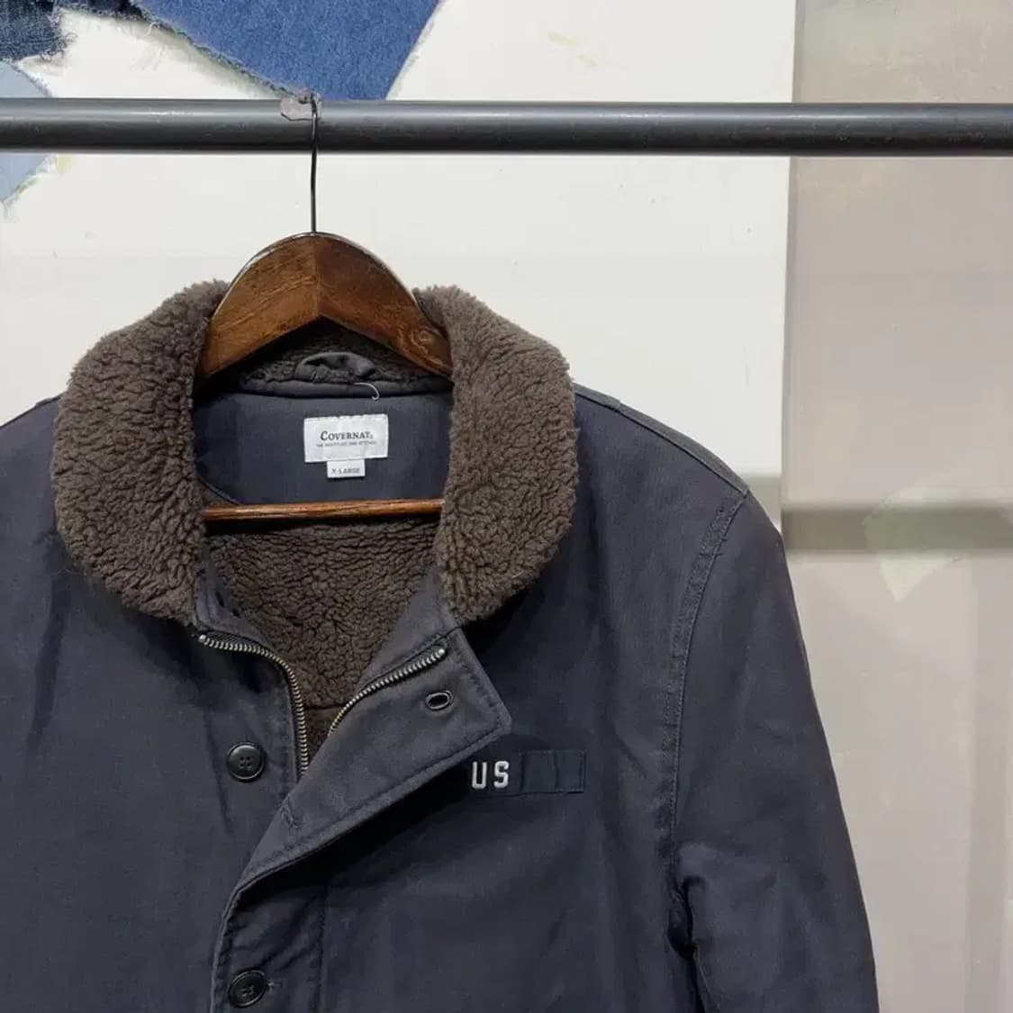 (105) 커버낫 캐주얼 양털 쉐르파 네이비 워크점퍼 상품이미지3