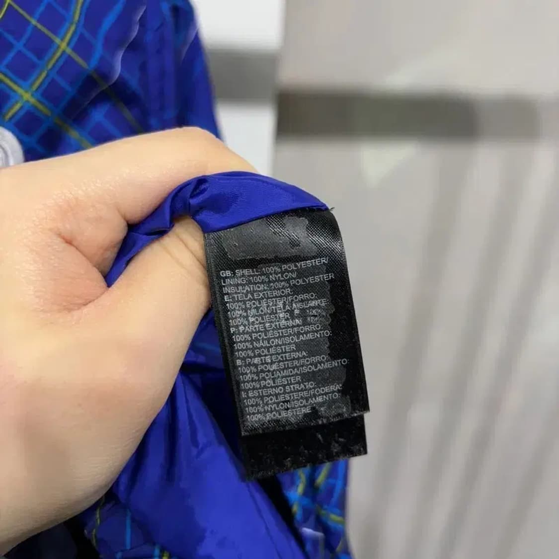 (100) 노스페이스 여성 아웃도어 체크 경량패딩 상품이미지5