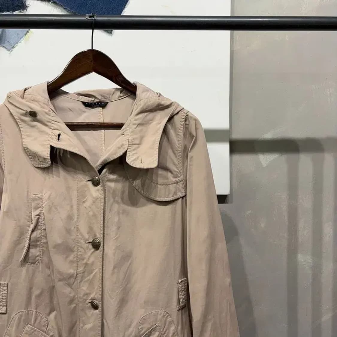 (85) 시슬리 여성 캐주얼 후드 롱 트렌치 코트 상품이미지3