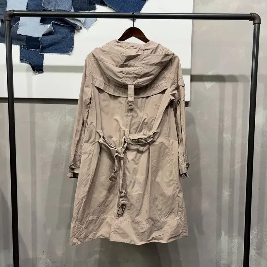 (85) 시슬리 여성 캐주얼 후드 롱 트렌치 코트 상품이미지4