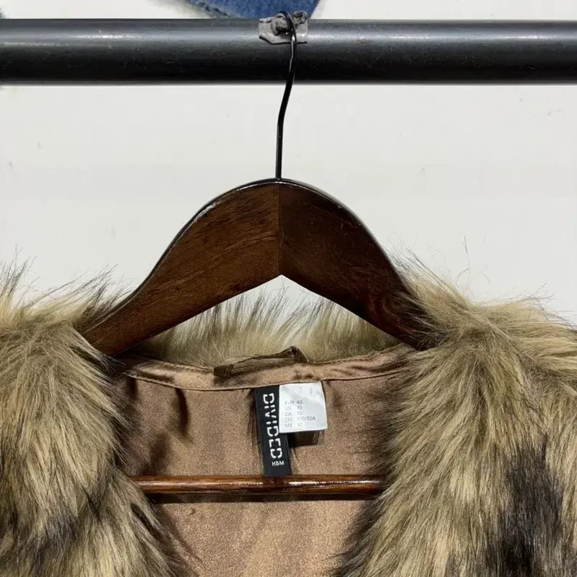 (95) H.M 흐앤므 여성 캐주얼 브라운 퍼 베스트 조끼 상품이미지2