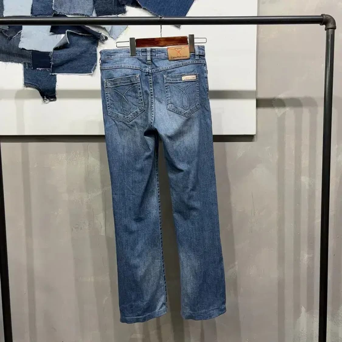 (27인치) 캘빈클라인 CK 여성 캐주얼 스판 워싱 청바지 데님팬츠 상품이미지3